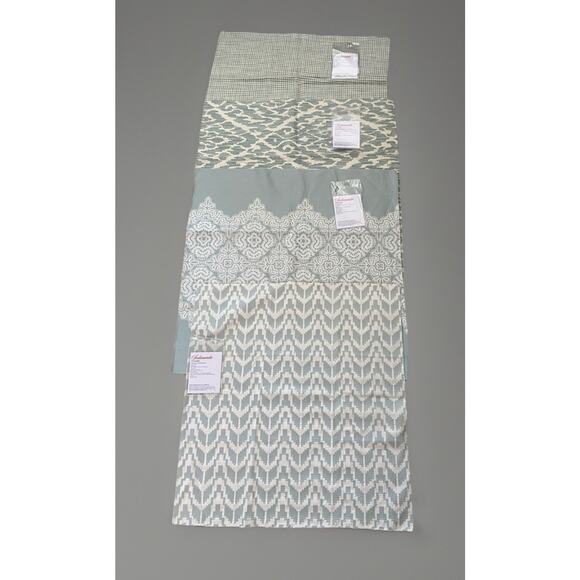 4 Scalamandre Aqua Colorway Luxury Brocade Medium Weight Fabric Samples - Picture 2 of 11